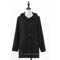 Women's Black Casual Windbreaker